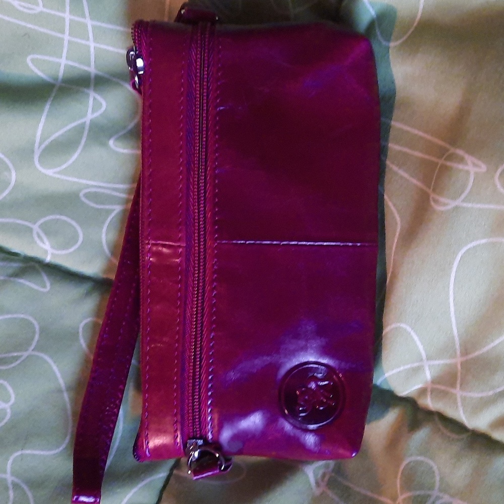 Leather wristlet